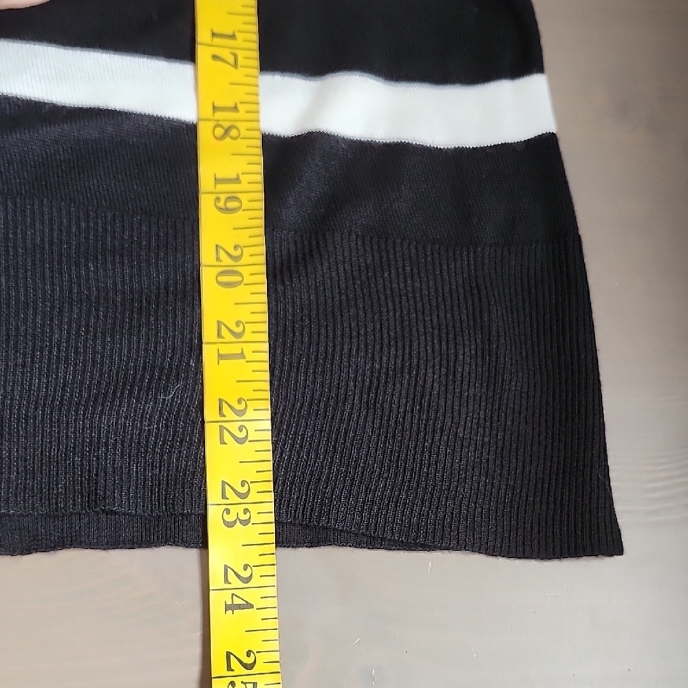 ZARA Stripes black and white turtle neck light knit sweater - Picture 12 of 13